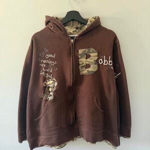 Vintage Bobby Jack Women's Zip Up  Camo hood  22/24